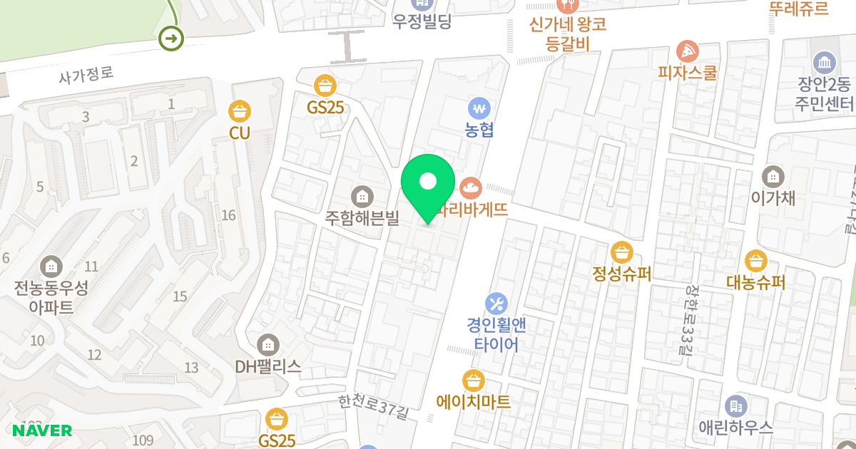 동트리움 위치 지도 - 서울특별시 동대문구 한천로 185