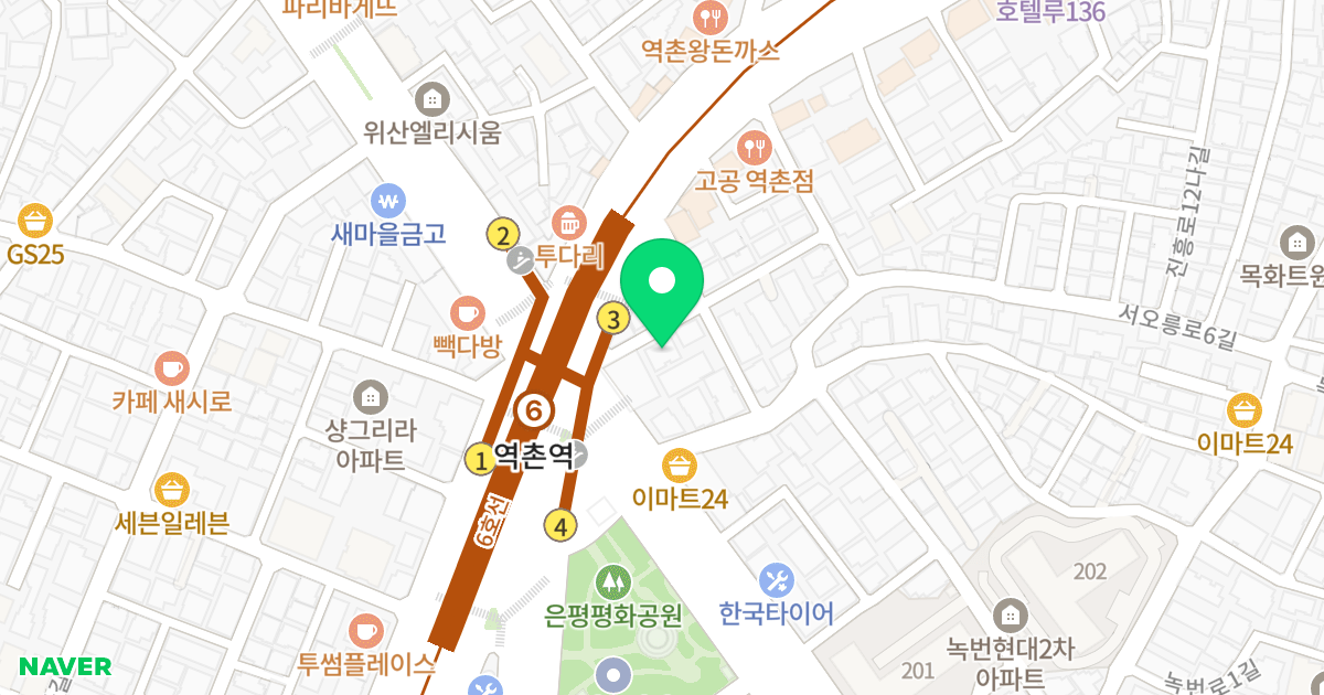 N겔러리아 위치 지도 - 서울특별시 은평구 서오릉로 64-2