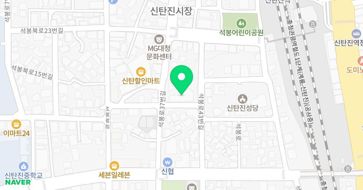 주건축물제1동 위치 지도 - 대전광역시 대덕구 석봉북로12번길 19