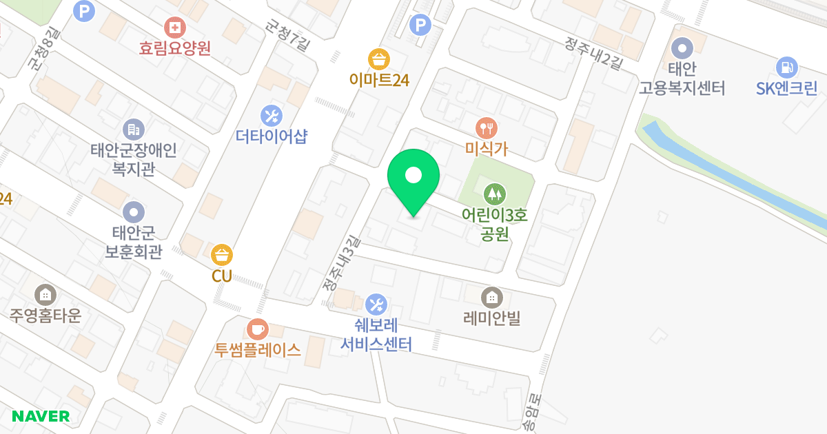 강남 빌 위치 지도 - 충청남도 태안군 태안읍 정주내3길 10-4