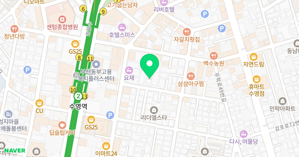One Hyde Park 위치 지도 - 부산광역시 수영구 수영로674번길 11