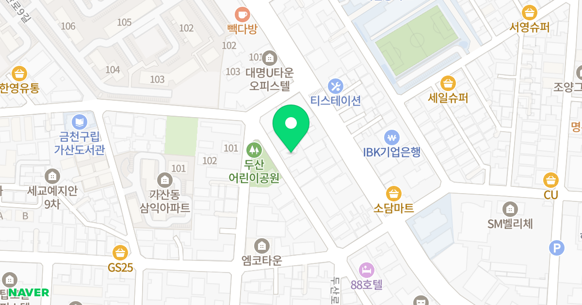 SM캐슬 위치 지도 - 서울특별시 금천구 시흥대로123길 94