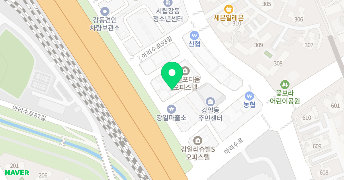 아르페온1 위치 지도 - 서울특별시 강동구 아리수로91길 24-5