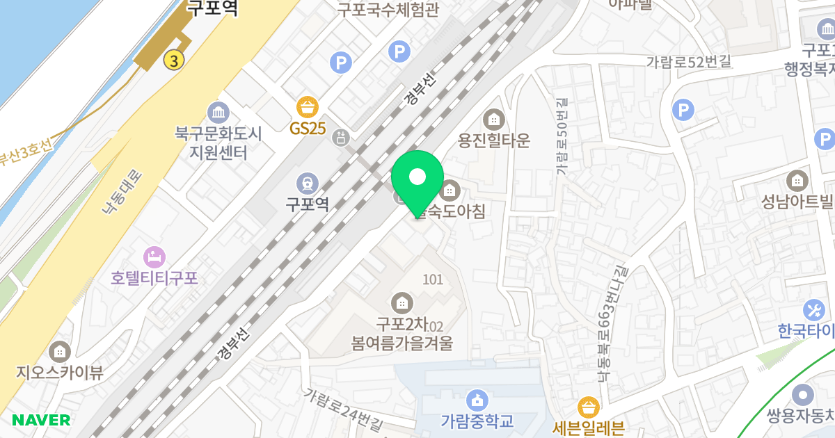 우성하이츠빌 A동 위치 지도 - 부산광역시 북구 가람로 36-1