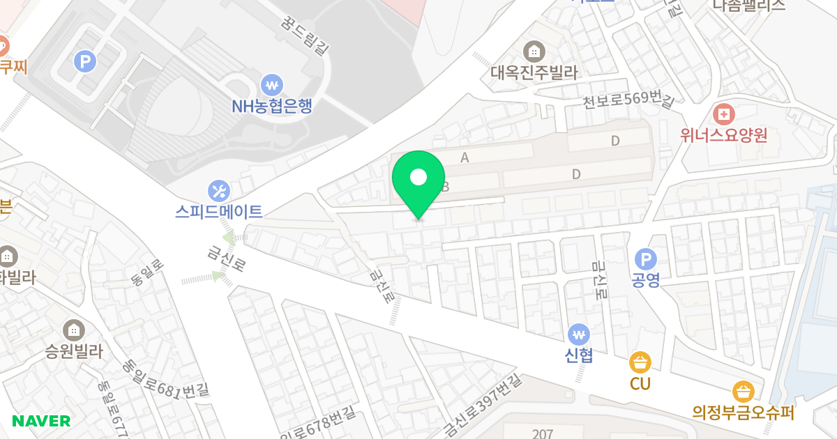 1동 위치 지도 - 경기도 의정부시