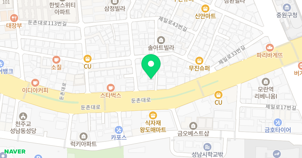 Tower hill B동 위치 지도 - 경기도 성남시 중원구 둔촌대로 139-1