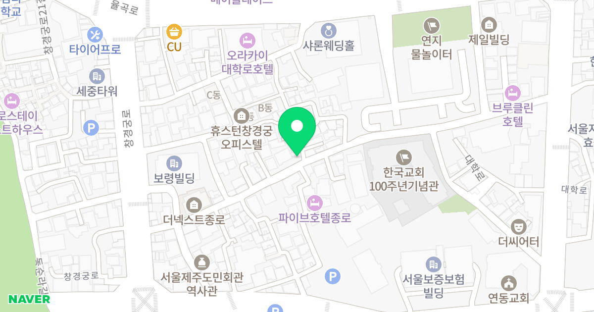 (27) 위치 지도 - 서울특별시 종로구 창경궁로16길 33-3