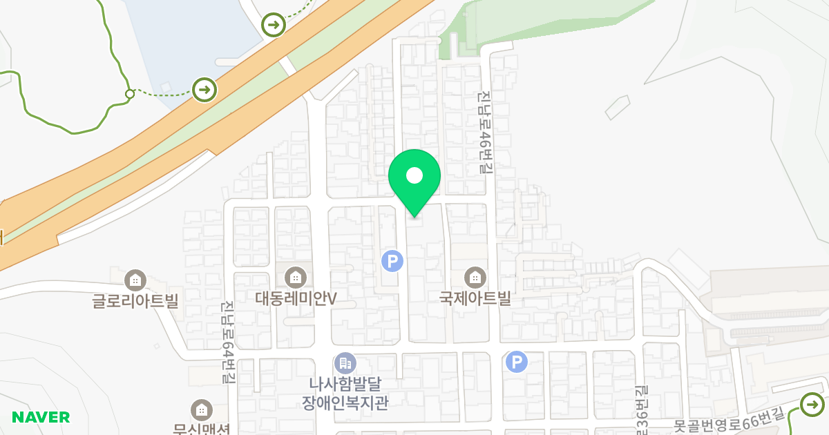 넥스트리 위치 지도 - 부산광역시 남구 못골번영로72번가길 20