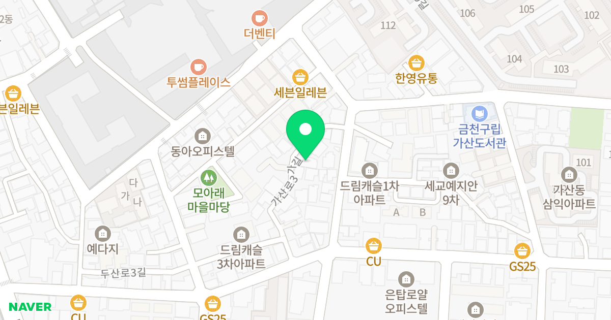 비에스힐즈-1 위치 지도 - 서울특별시 금천구 가산로3가길 24