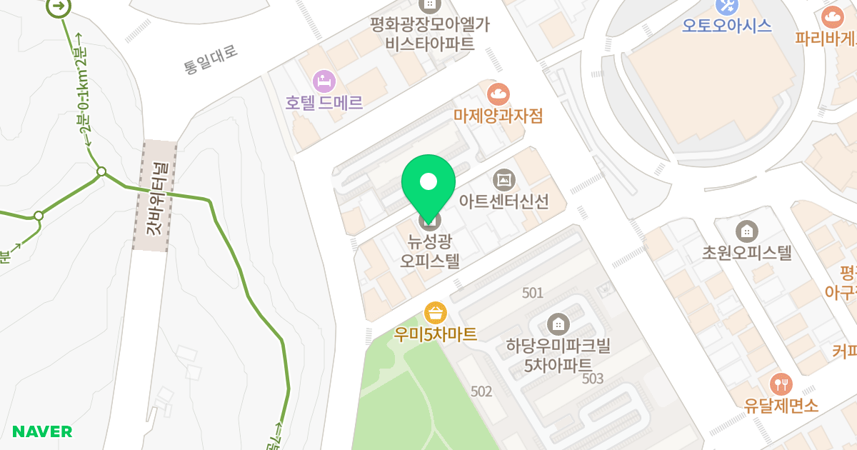 뉴성광오피스텔 위치 지도 - 전라남도 목포시 평화로14번길 9