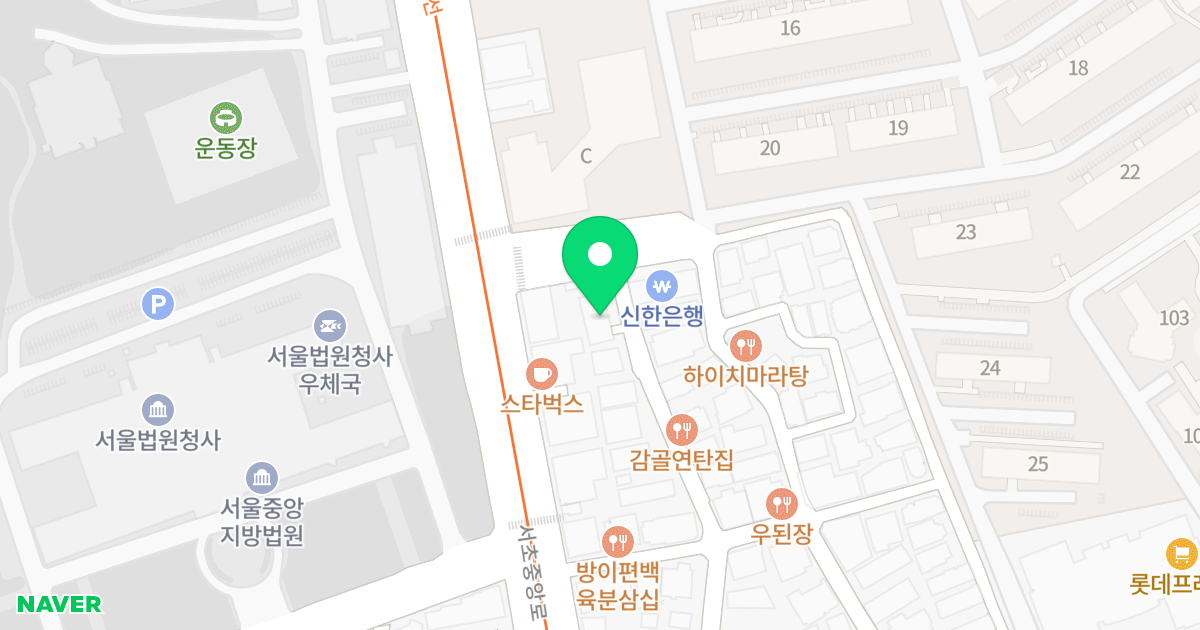 엘루크 반포 위치 지도 - 서울특별시 서초구 서초대로51길 31