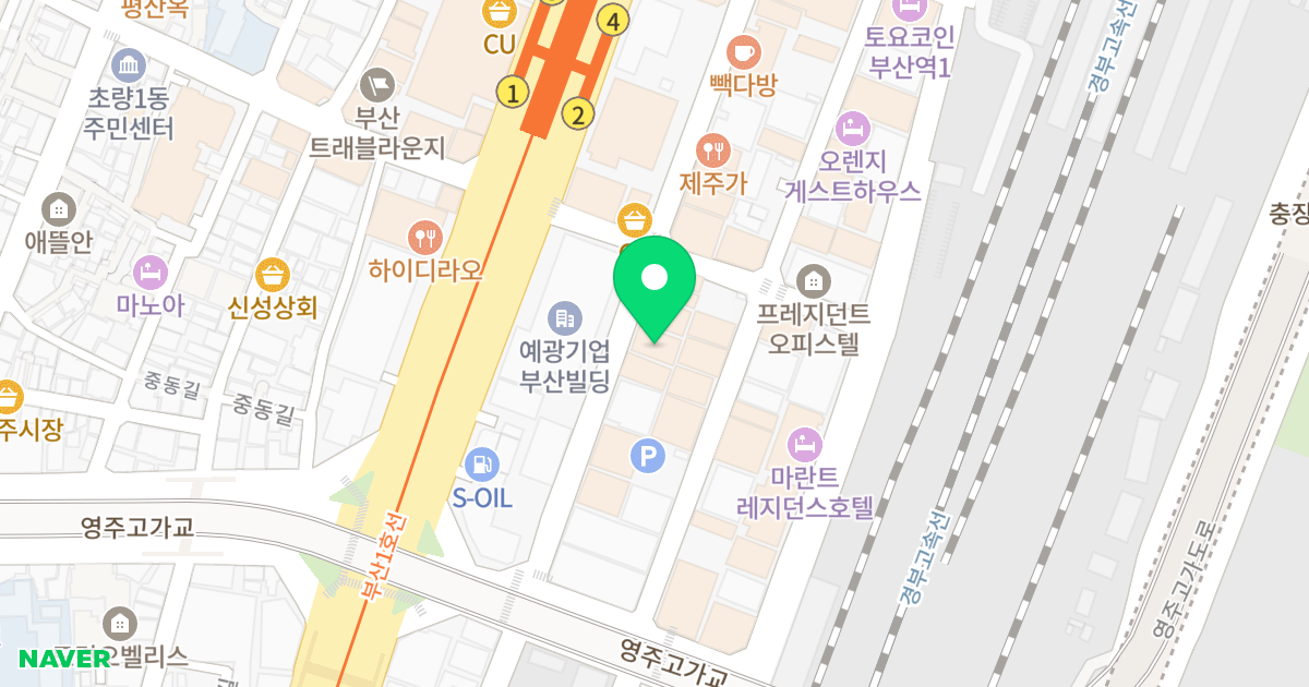 (1212-15) 위치 지도 - 부산광역시 동구 중앙대로180번길 6-5