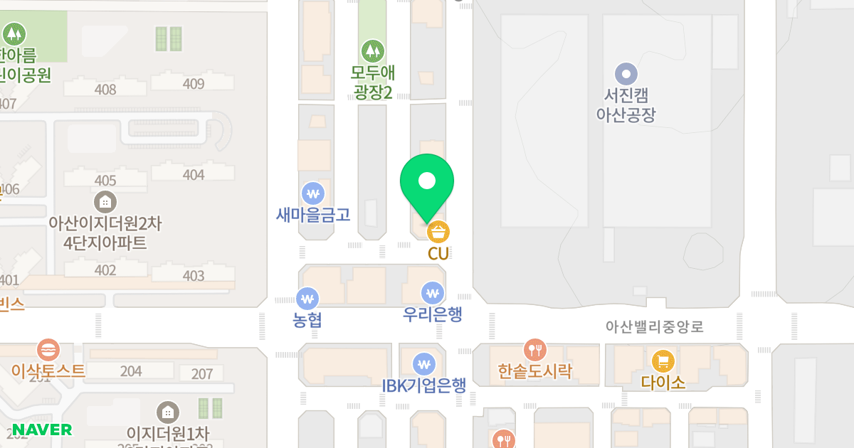 (1670) 위치 지도 - 충청남도 아산시 둔포면 아산밸리서로 168