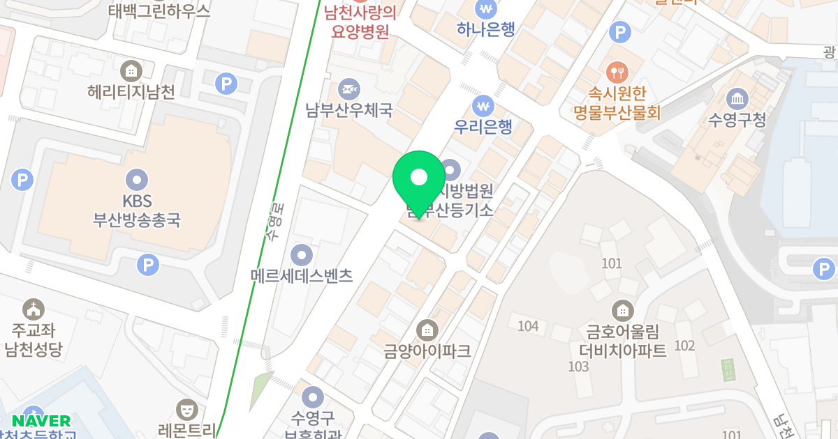 남천센텀 스카이뷰 위치 지도 - 부산광역시 수영구 광남로22번길 3