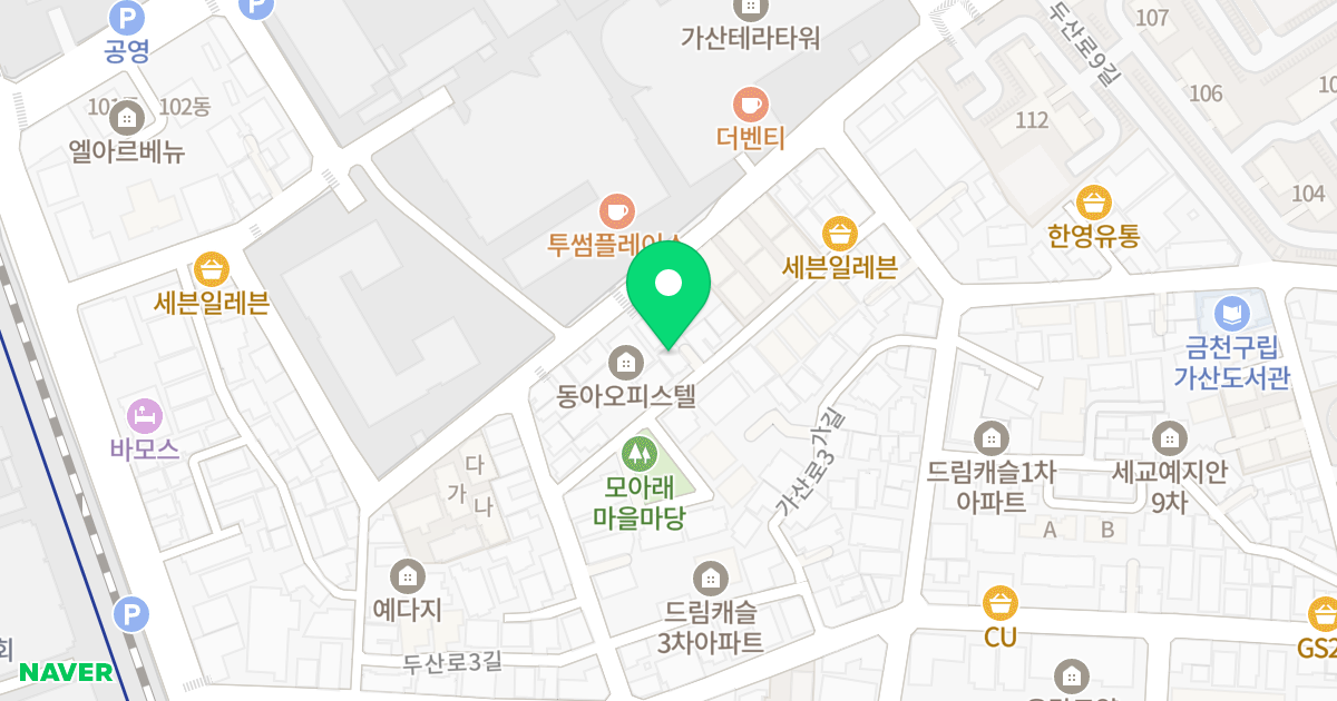 제이엠팰리스 위치 지도 - 서울특별시 금천구 두산로3가길 15