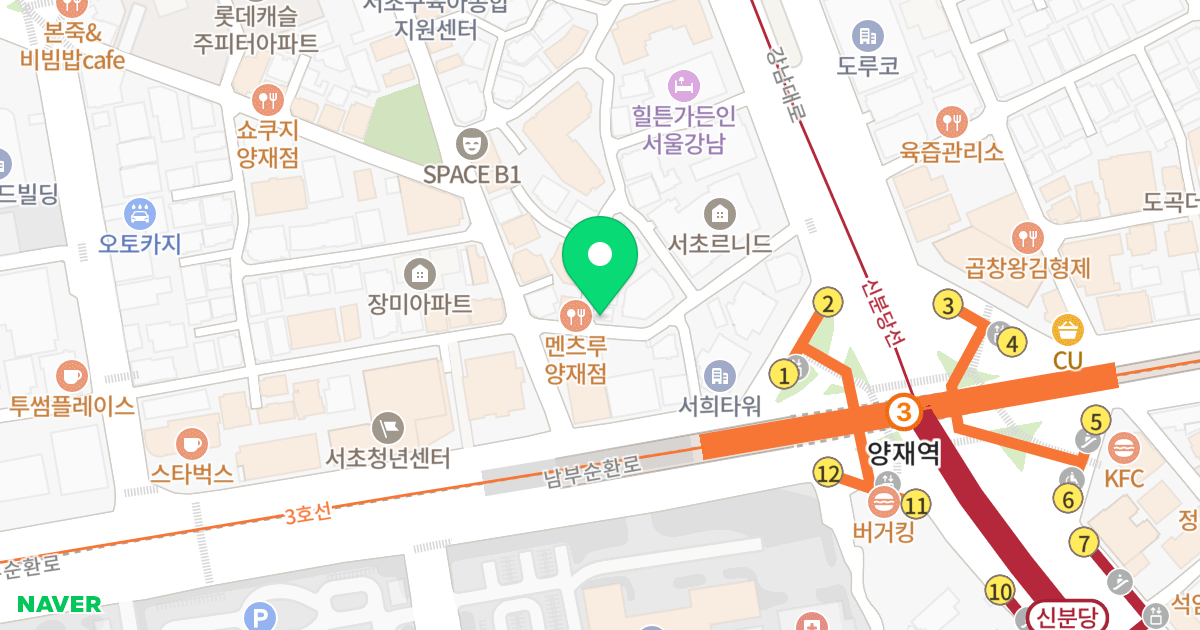 유암오피스텔 위치 지도 - 서울특별시 서초구 강남대로37길 24