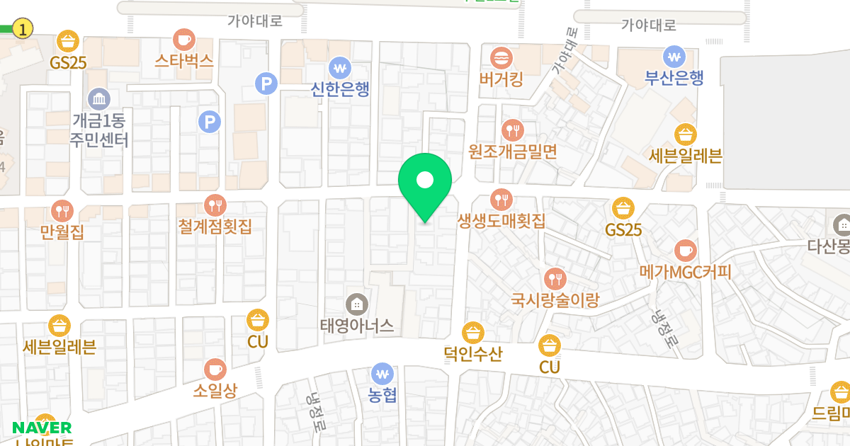 아이빌리지 위치 지도 - 부산광역시 부산진구 복지로13번길 72-5