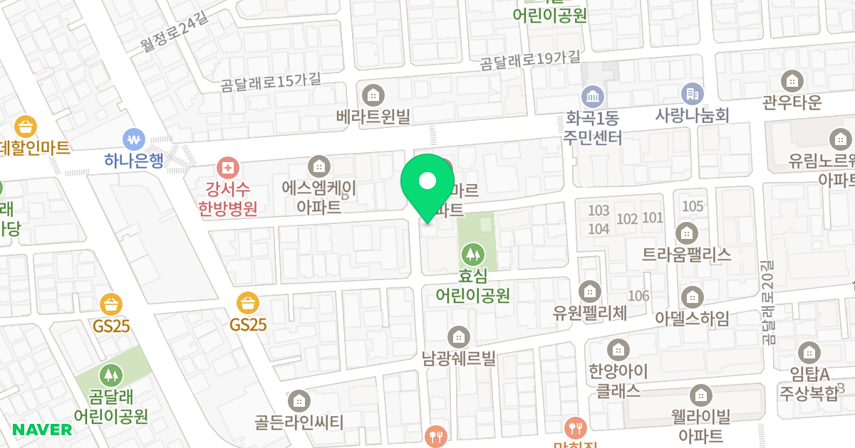 리치 위치 지도 - 서울특별시 강서구 곰달래로16길 11