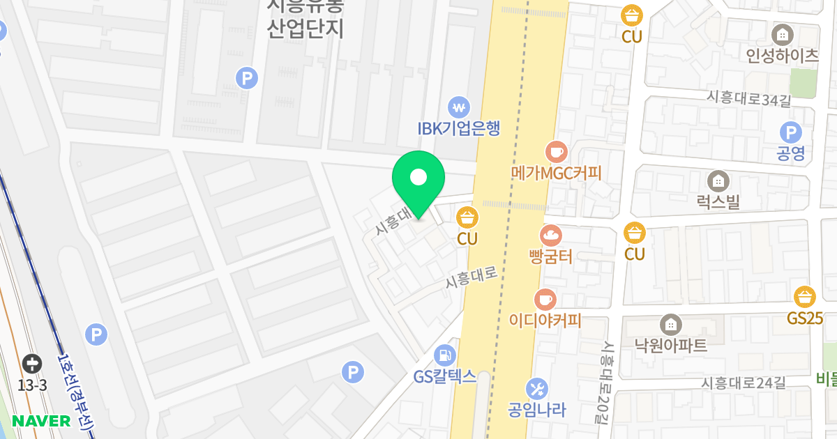 리치힐 위치 지도 - 서울특별시 금천구 시흥대로 93-15