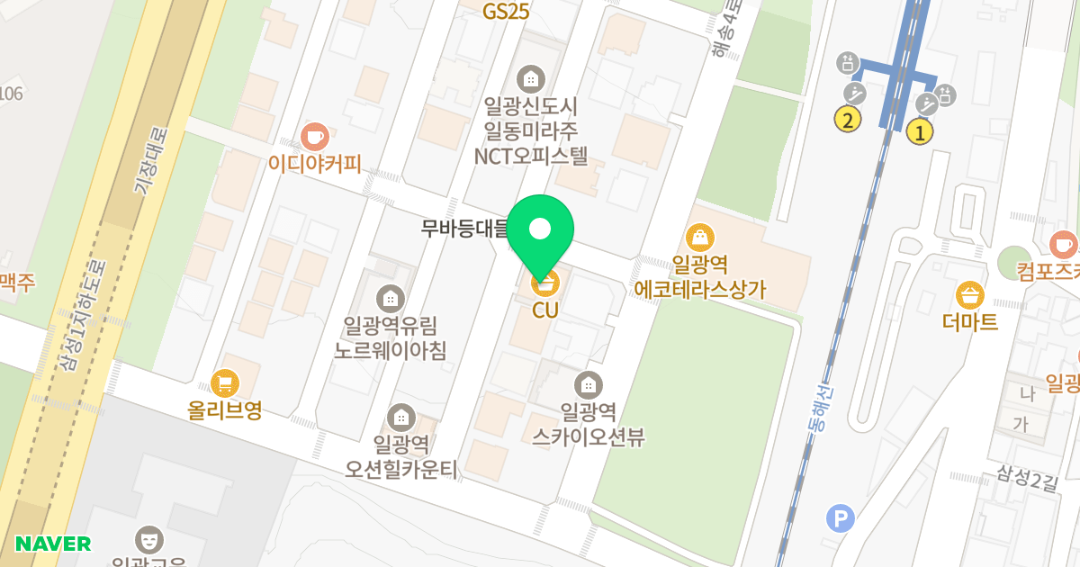 경보 이리스 오션	 위치 지도 - 부산광역시 기장군 일광읍 해송3로 12