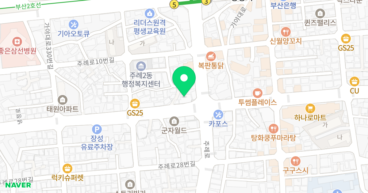 동양캐슬 위치 지도 - 부산광역시 사상구 냉정로 103