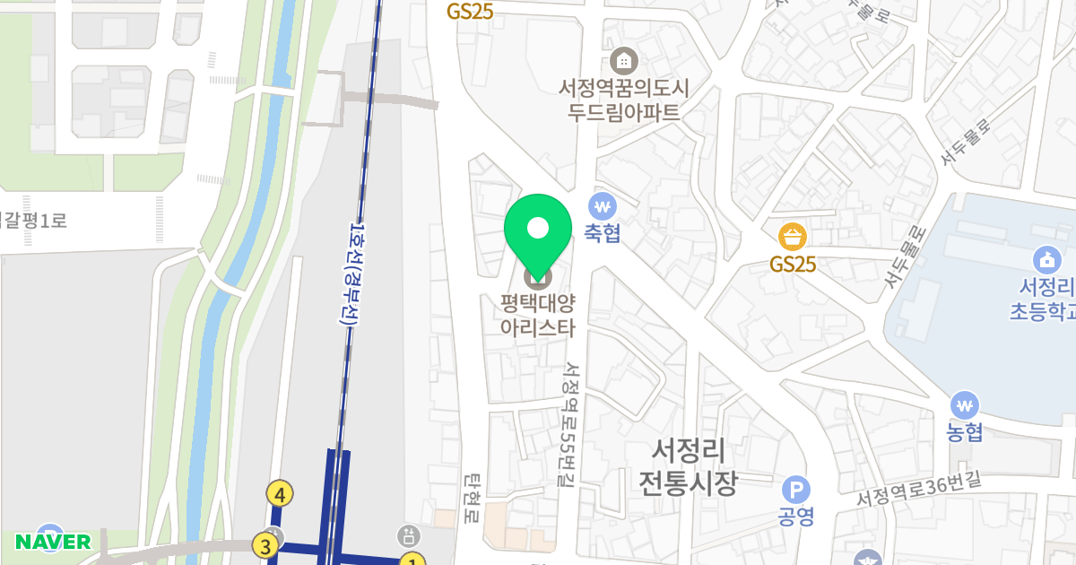 대양아리스타 위치 지도 - 경기도 평택시 서정역로55번길 8-4