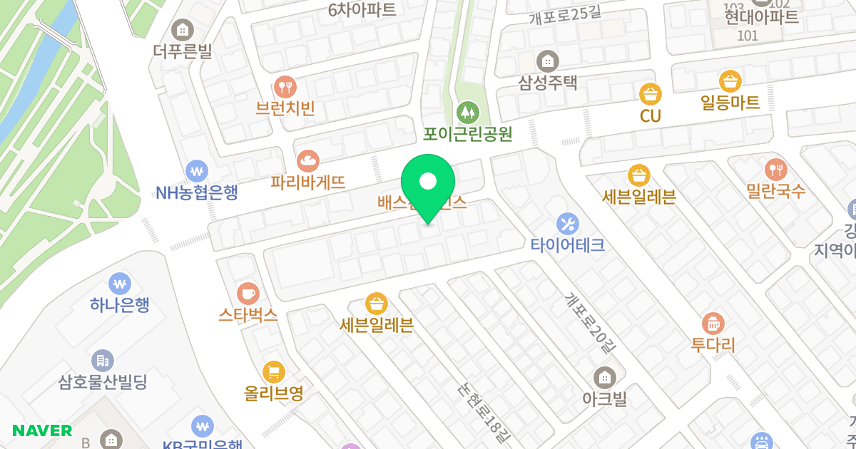 한별2 위치 지도 - 서울특별시 강남구 논현로20길 20