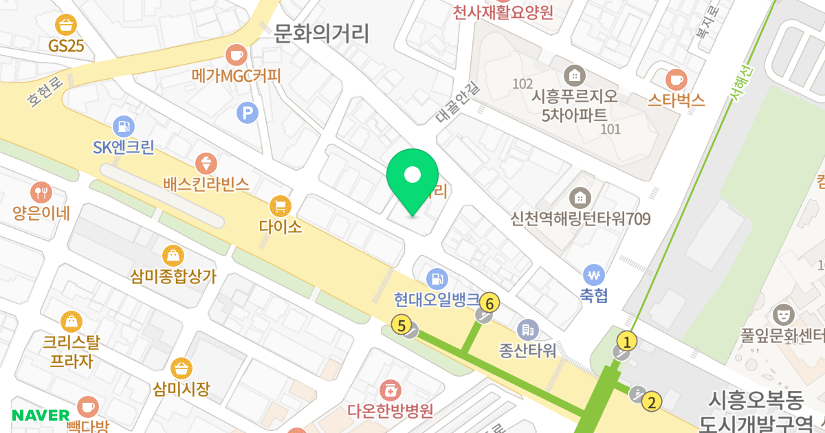 청담예가 위치 지도 - 경기도 시흥시 호현로10번길 21-2