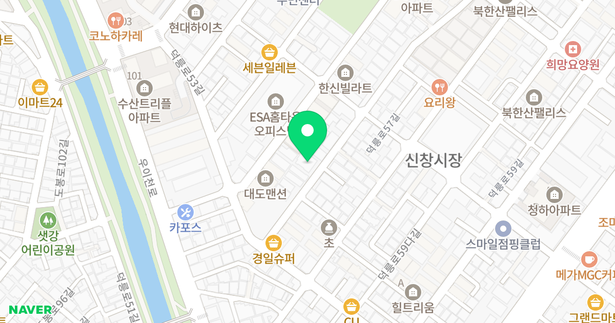 대원파크빌 위치 지도 - 서울특별시 도봉구 덕릉로59바길 44