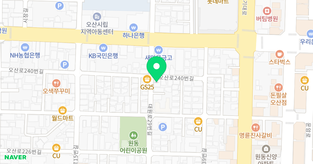 (752-1) 위치 지도 - 경기도 오산시 대원로29번길 22