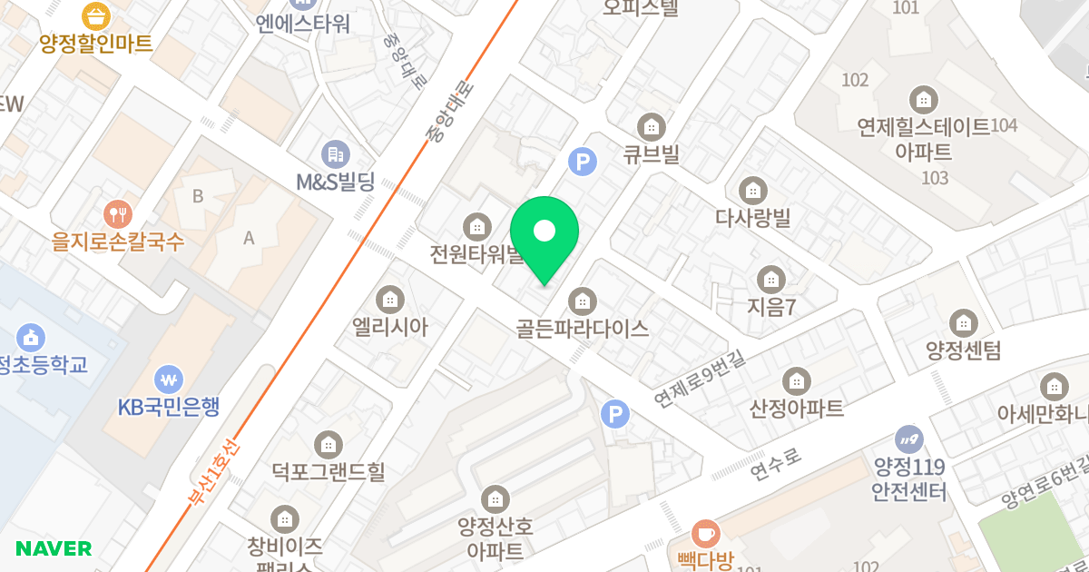 (144-18) 위치 지도 - 부산광역시 부산진구 중앙대로970번가길 5