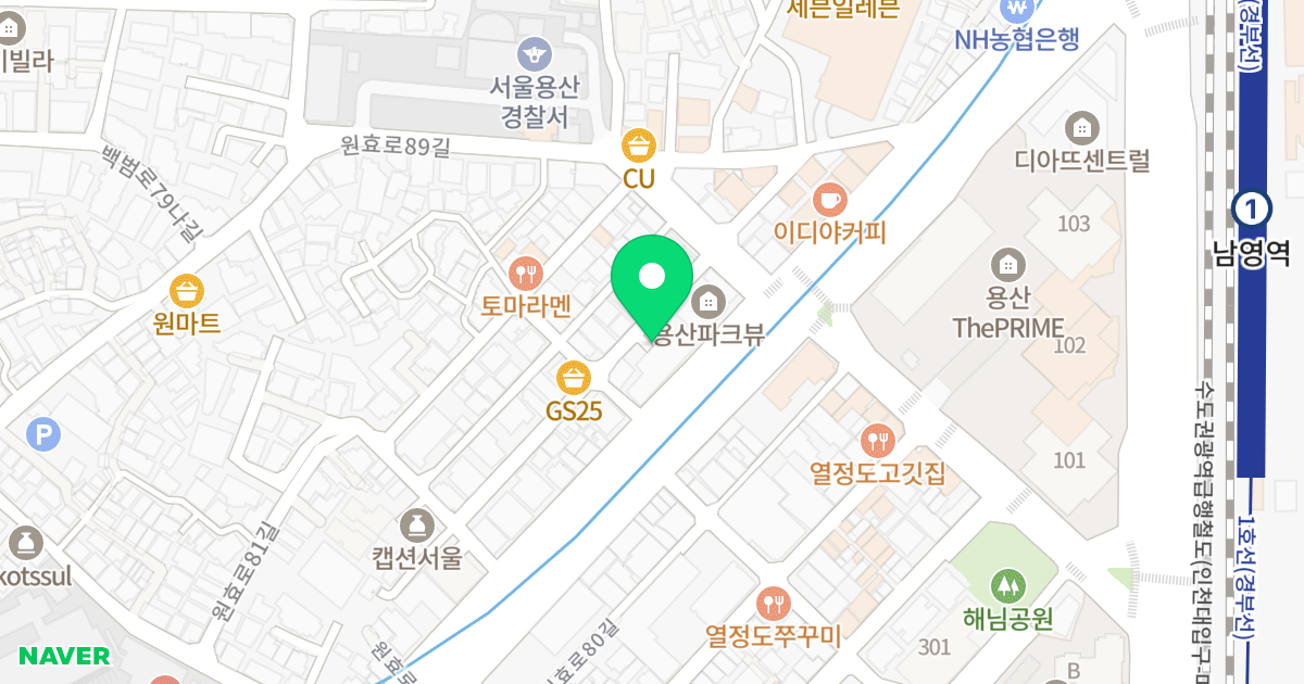 용산투웨니퍼스트99 위치 지도 - 서울특별시 용산구 원효로 249