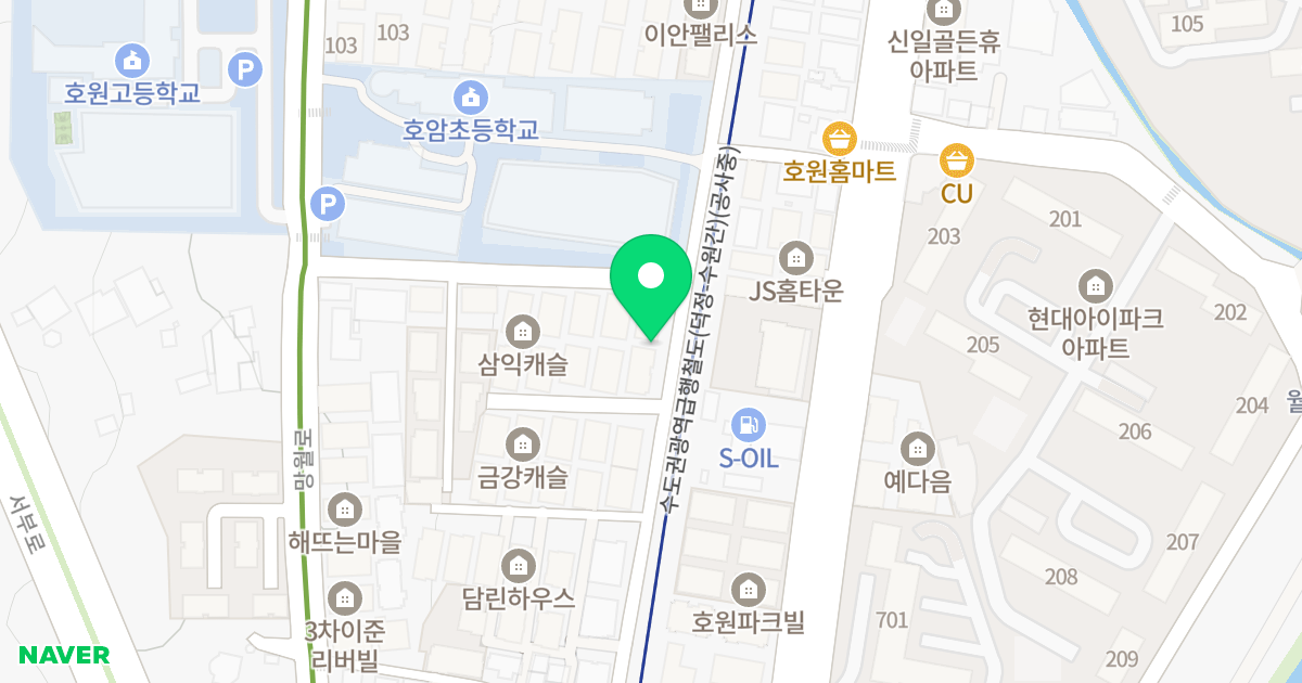 제1동(226-247) 위치 지도 - 경기도 의정부시 호암로 39