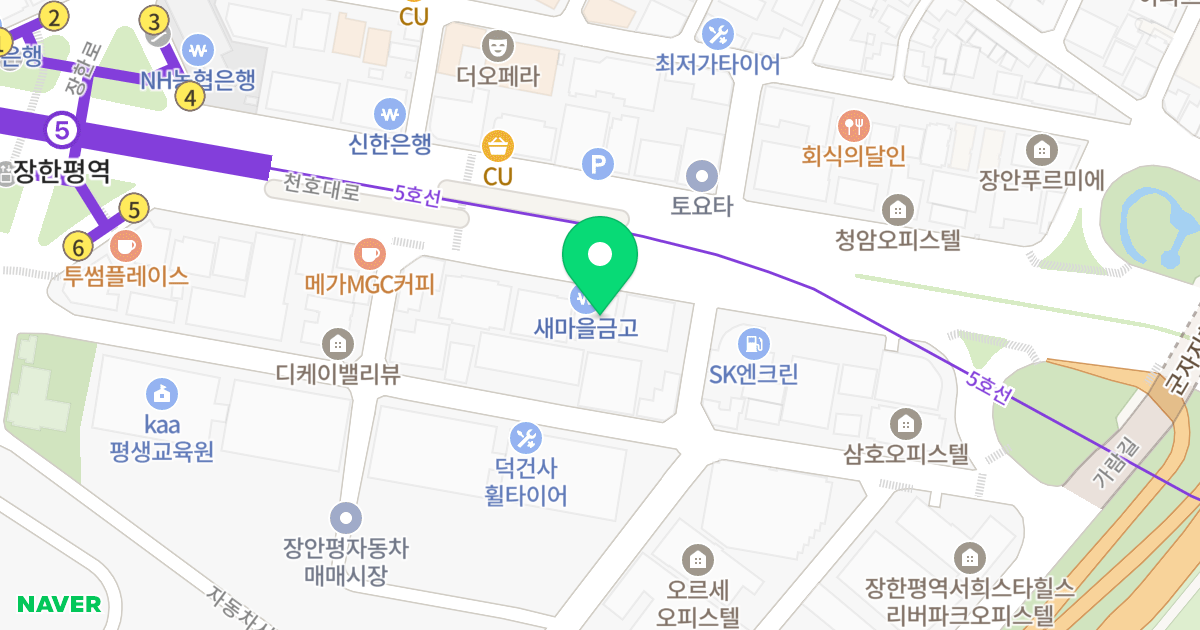 퀀텀뷰 위치 지도 - 서울특별시 성동구 천호대로 438