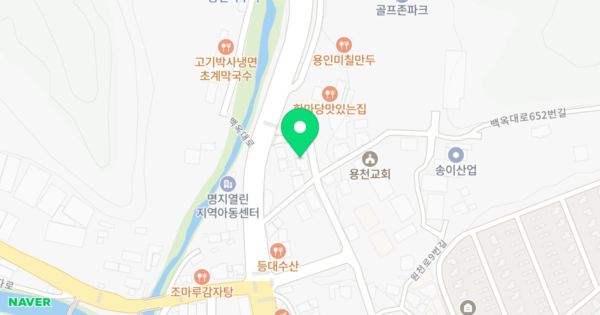 (718-7) 위치 지도 - 경기도 용인시 처인구 이동읍 백옥대로652번길 7