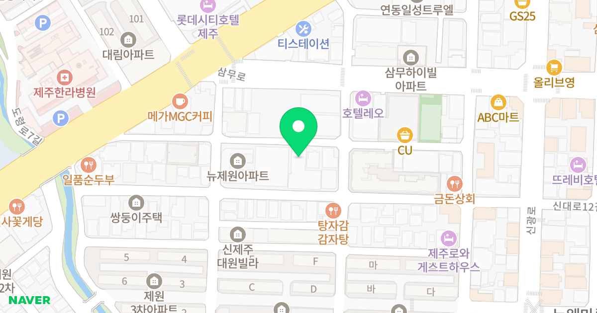 에코티엘 위치 지도 - 제주특별자치도 제주시 신광로4길 24