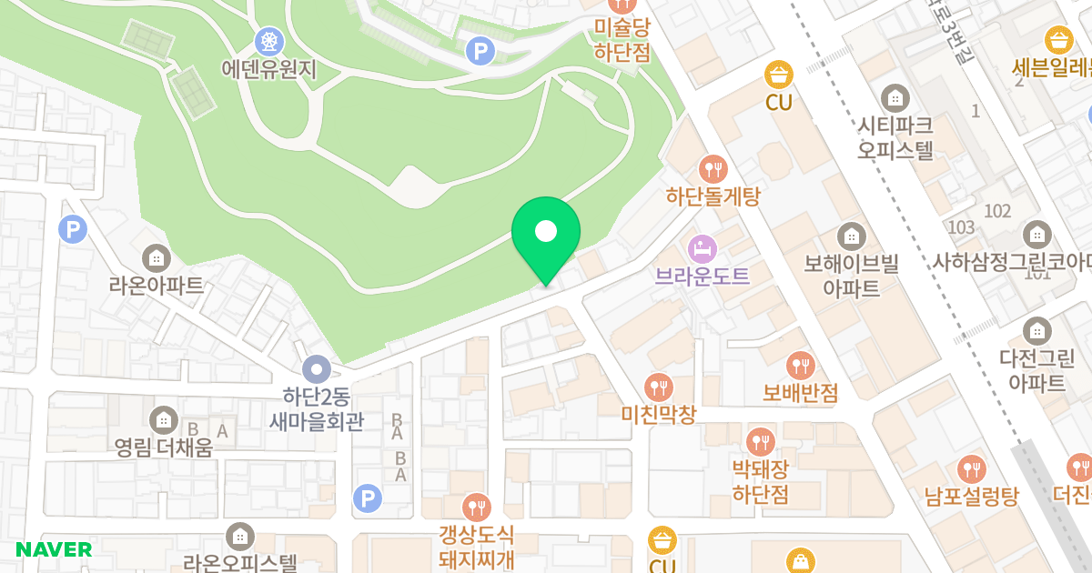(513-7) 위치 지도 - 부산광역시 사하구 하신번영로300번길 109