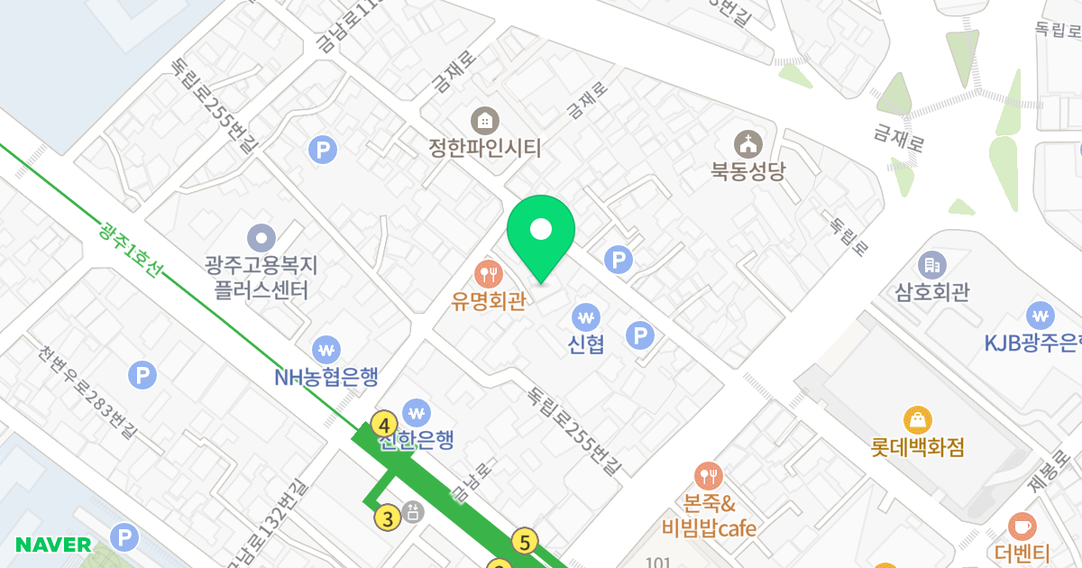 (232) 위치 지도 - 광주광역시 북구 금남로131번길 22-5