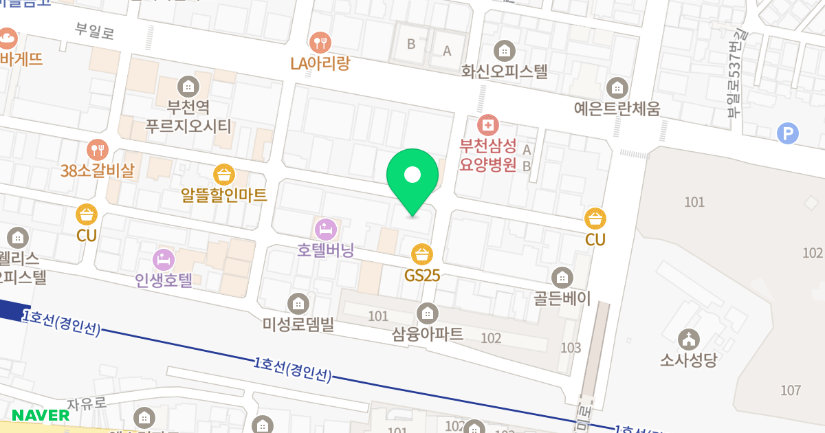 플로렌스 오피스텔 위치 지도 - 경기도 부천시 원미구 부일로518번길 20