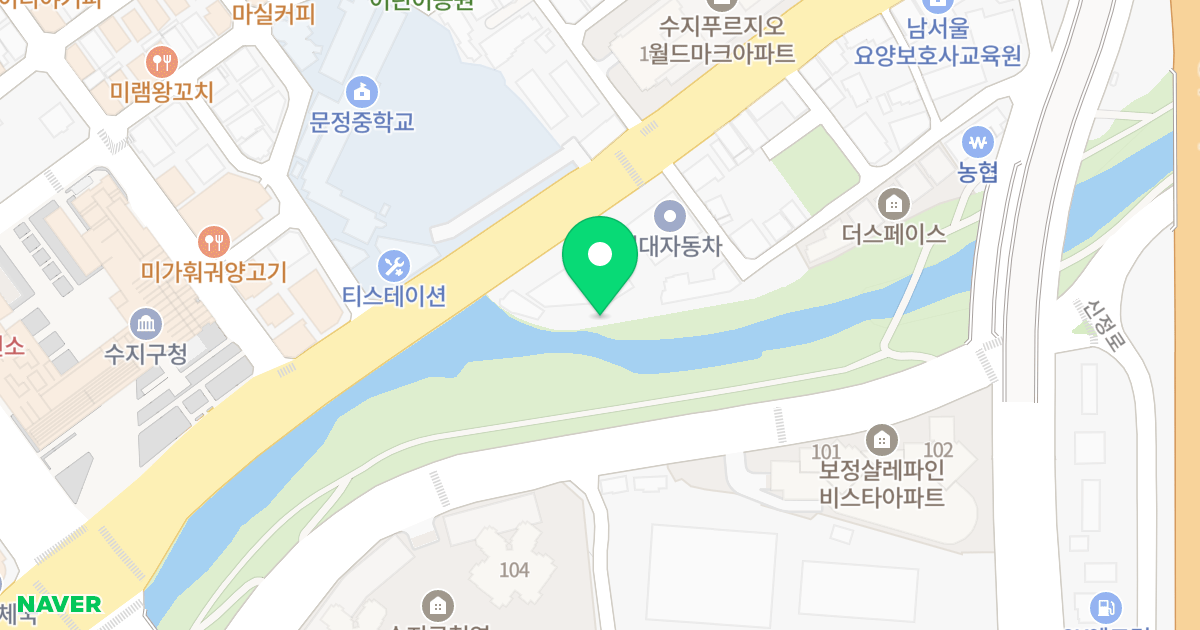 풍덕천동 다세대주택 위치 지도 - 경기도 용인시 수지구 포은대로 450