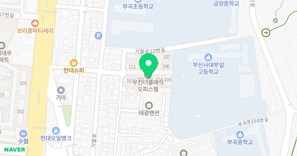 우진더클래식103 위치 지도 - 부산광역시 금정구