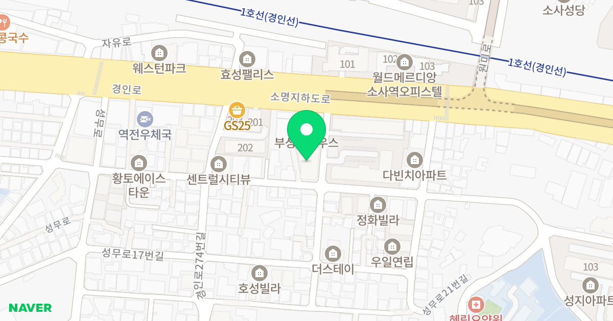 갤러리아씨티 위치 지도 - 경기도 부천시 소사구  39