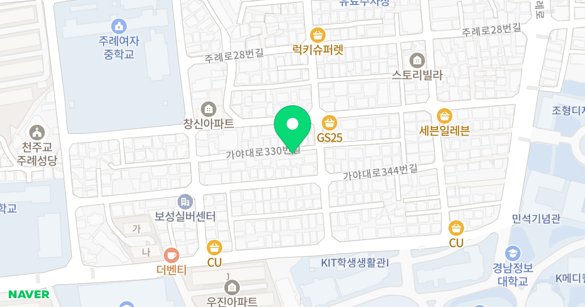 태영아너스Ⅱ 위치 지도 - 부산광역시 사상구 가야대로330번길 72-5