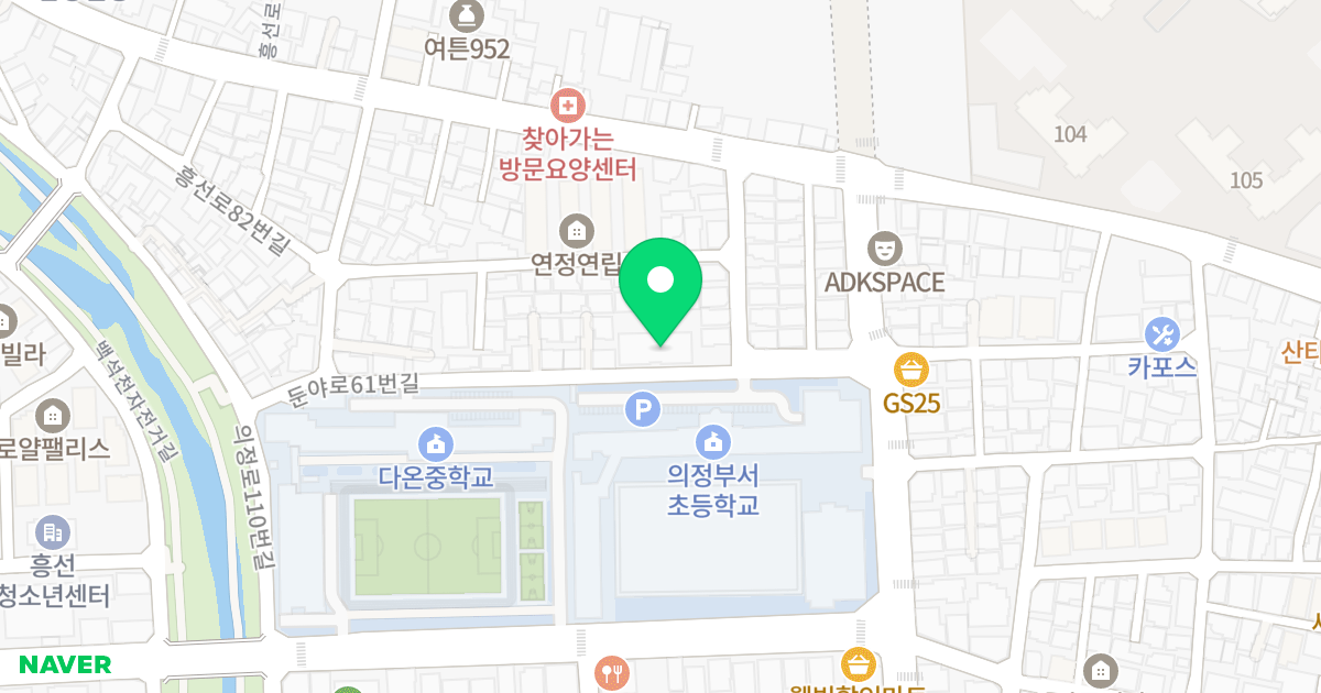 흥선 프라임 위치 지도 - 경기도 의정부시 둔야로61번길 18