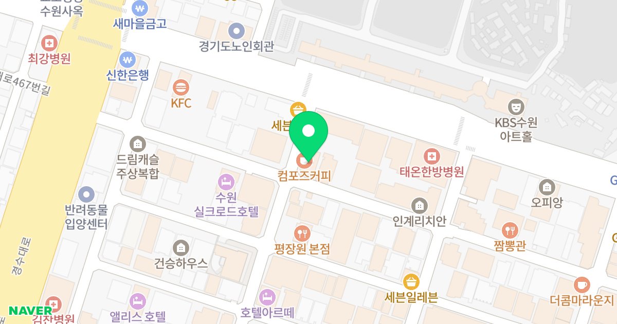 GLOBAL HEIM 위치 지도 - 경기도 수원시 팔달구 인계로108번길 9