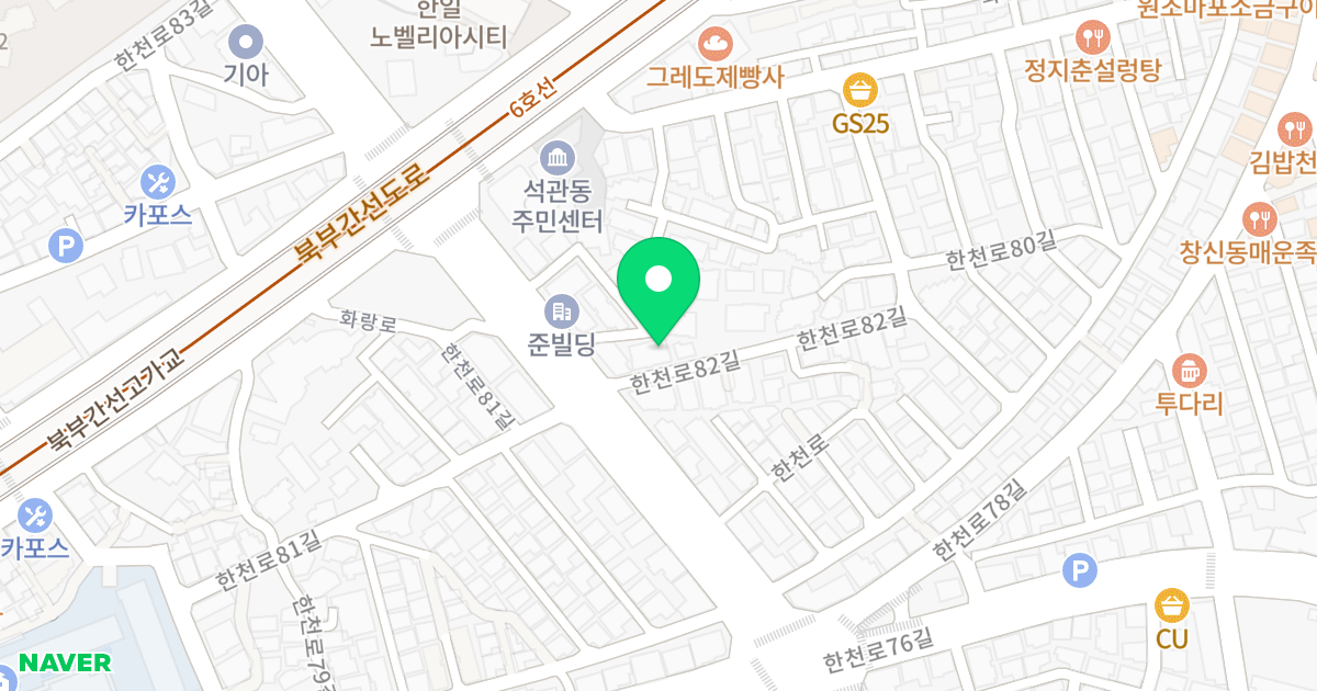 더 푸름 A 위치 지도 - 서울특별시 성북구 한천로 592-6