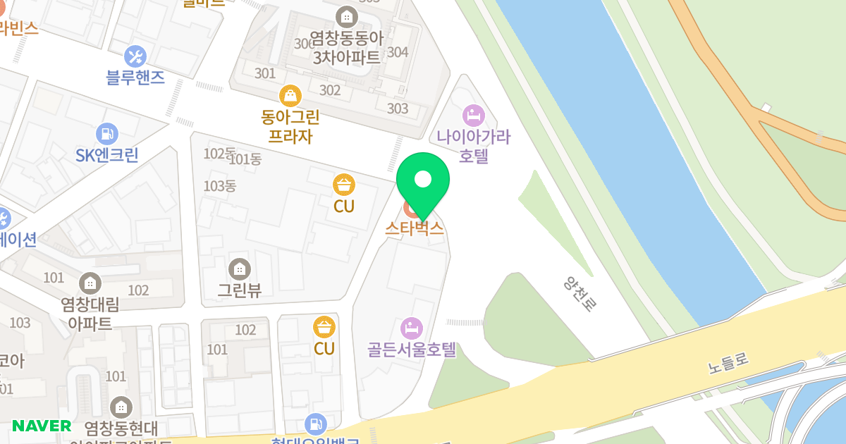 한강 브루클린 하이츠 위치 지도 - 서울특별시 강서구 양천로 744