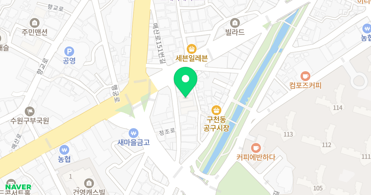 (69) 위치 지도 - 경기도 수원시 팔달구 정조로712번길 20