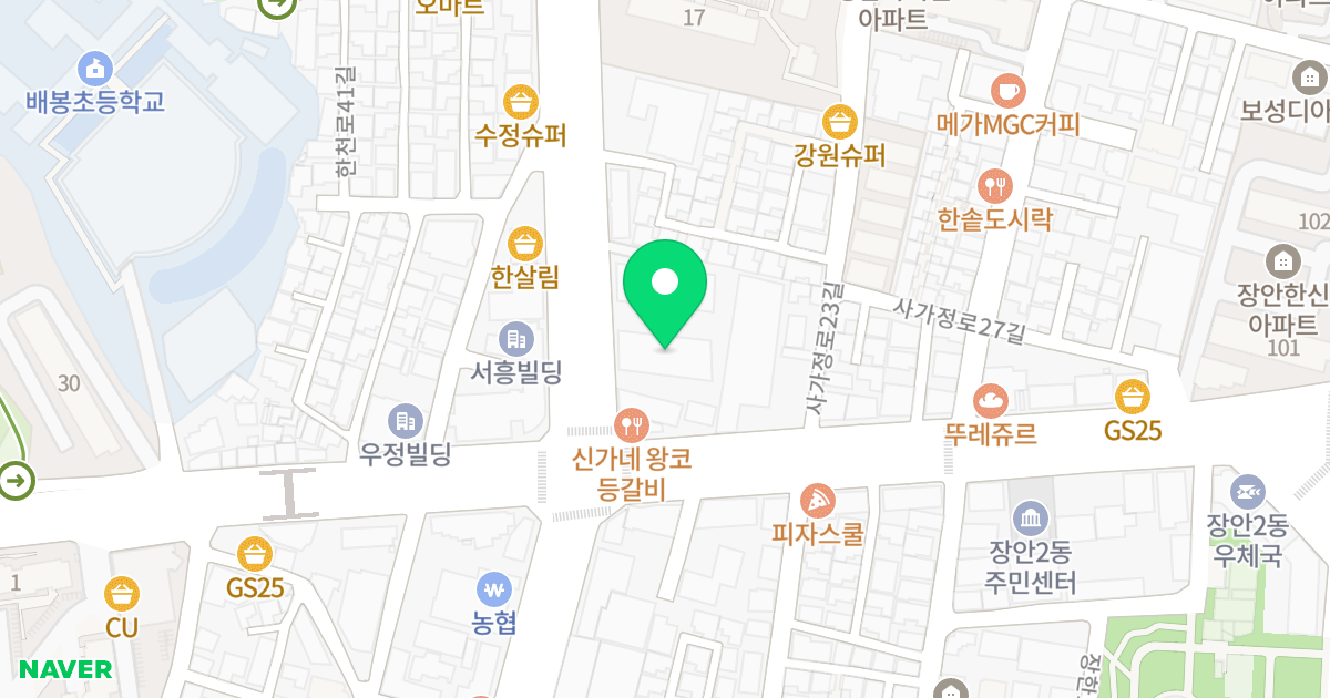 동트리움 비동 위치 지도 - 서울특별시 동대문구 한천로 204