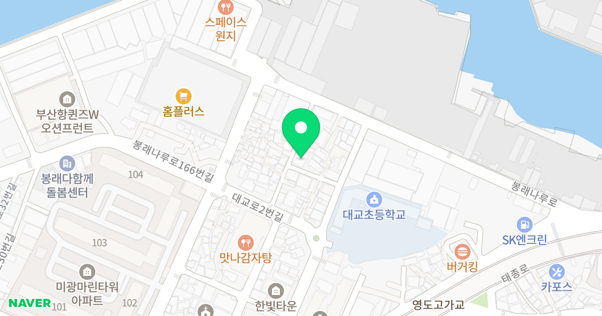 새한블루빌 위치 지도 - 부산광역시 영도구 봉래나루로234번길 11